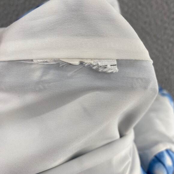 Banana Republic Skirt Womens 2 Blue Tie Dye Chevron Mini Stretch Twill Pencil - Picture 7 of 10